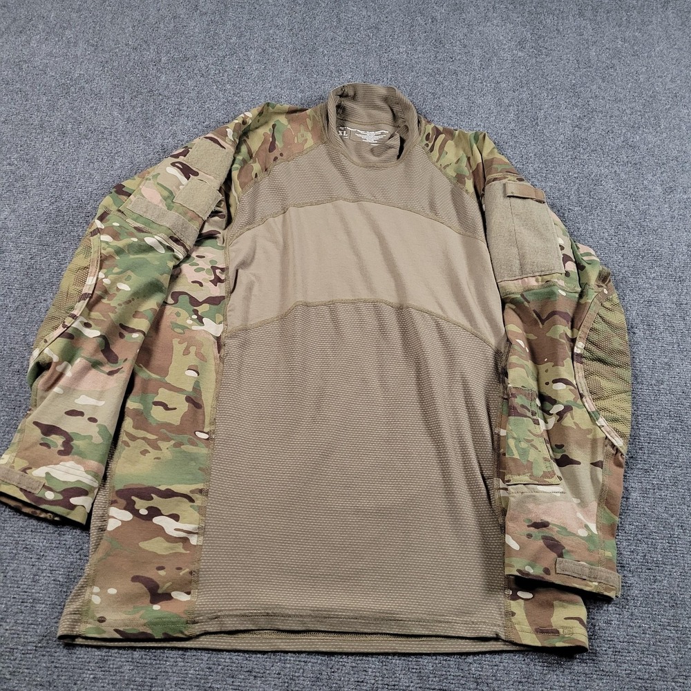 Army Combat Shirt Flame Resistant Mens XL Camo‎ Long Sleeve Tactical API